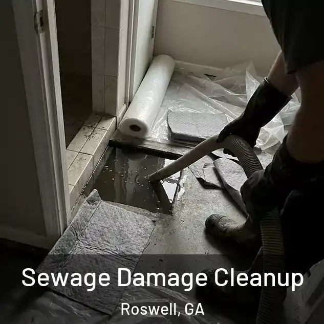  Sewage Damage Cleanup Roswell, GA